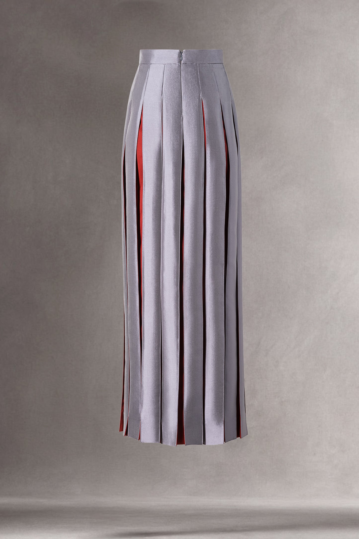 Color Blocked Pleated Skirt